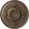 Ekena Millwork Monique Ceiling Medallion (Fits Canopies up to 3 3/4"), Hand-Painted Warm Silver, 13 3/4"OD x 1"P CM13MOWSS - alternate 1
